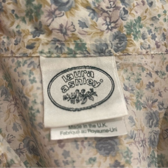 Vintage Laura Ashley Button Up Blouse Women’s Sz 10 Floral Cottagecore Cotton - Picture 5 of 9